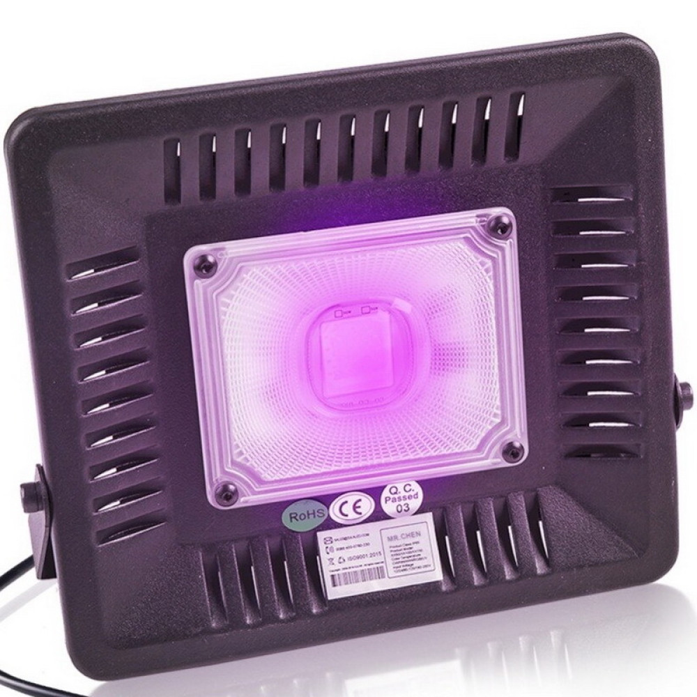 Мощный ультрафиолетовый Led прожектор -50 вт - фото