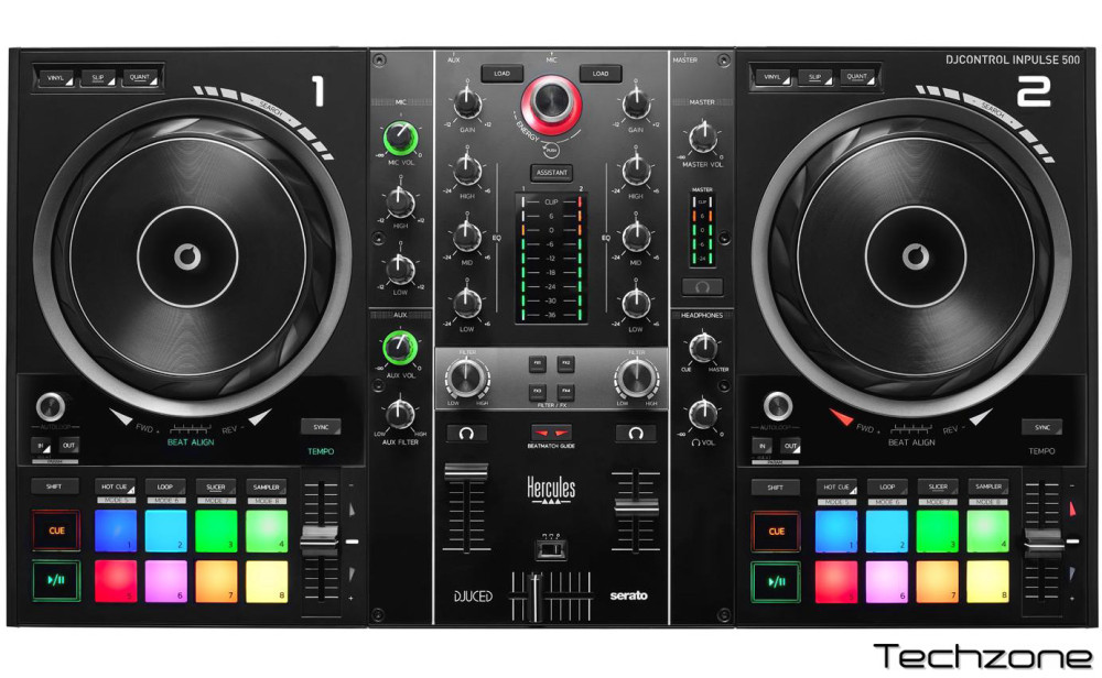 DJ контроллер Hercules DJ Control Inpulse 500, MIDI контроллер, Микшер - фото