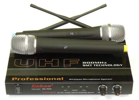 Двойной ручной радиомикрофон ENBAO SG-922 730-820мГц - фото